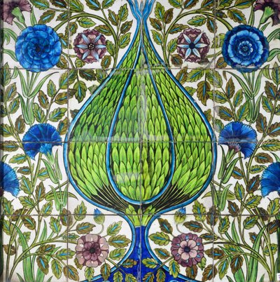 Persian style tile panel by William de Morgan